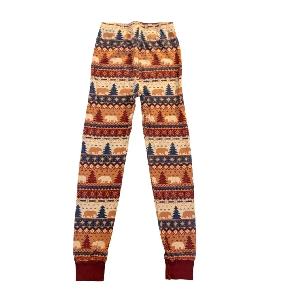 PJ Children's Place Bear Fairisle Snug Fit Cotton Pajamas Tan Kids Size 8